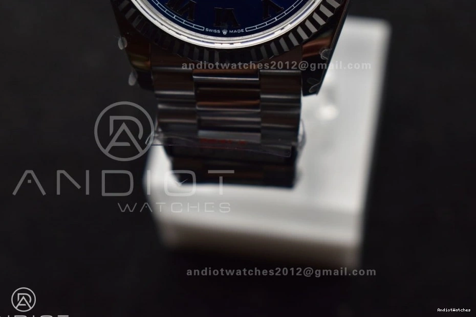 Edition 679 36 Dial Best on Roman BestValue SS DayDate 904L (Gain Steel Bracelet President QF vr3255 V5 Weight) Blue 0108
